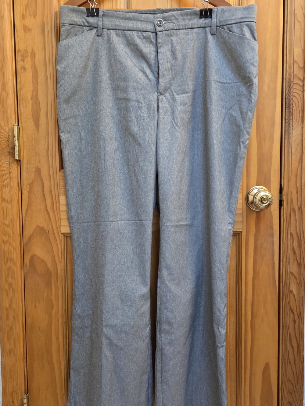 Lee Women's Gray Straight-Leg Trousers
